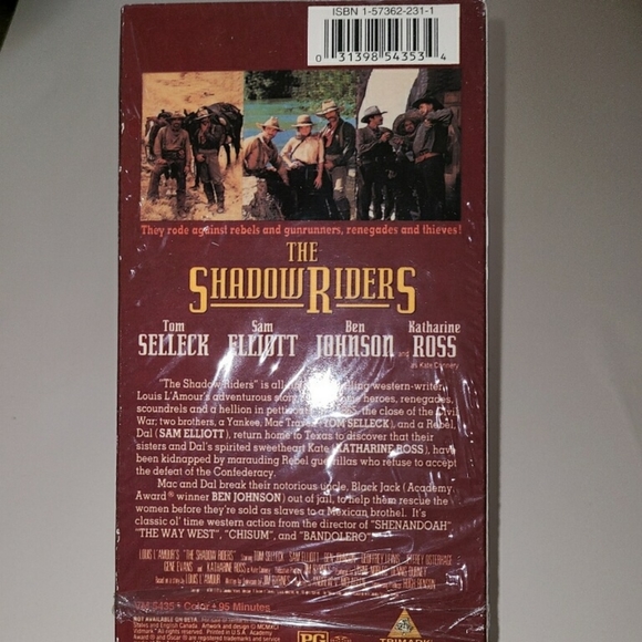 💥5 for 25 💥 The Shadow Riders VHS Movie Directed by Andrew V. McLaglen - Picture 4 of 5